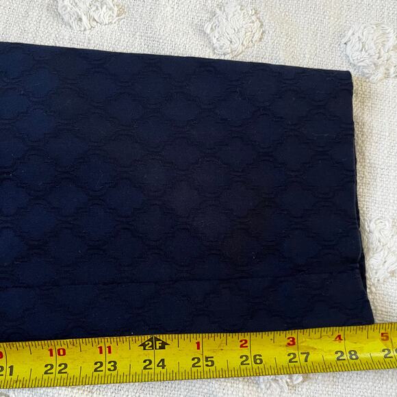 Lilly Pulitzer Kelly Textured Ankle Skinny Pant Trouser Midnight Navy Size 4 - Picture 10 of 11